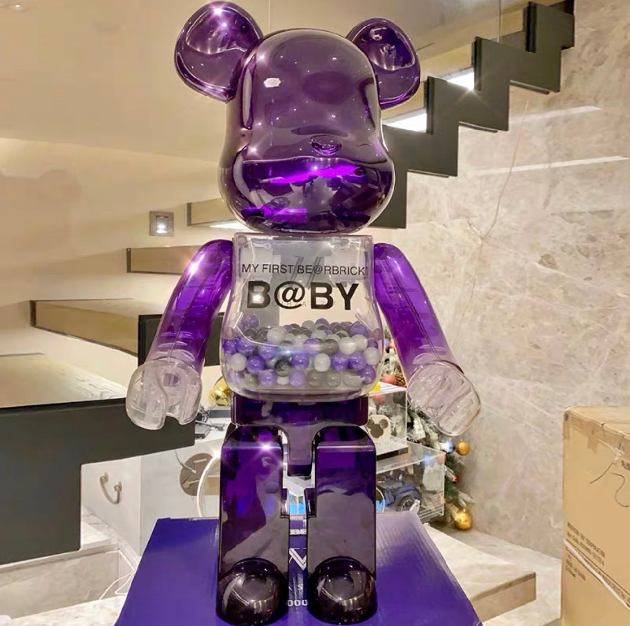 BEARBRICK #04 CLEARPURPLE - 1000% FIGURE