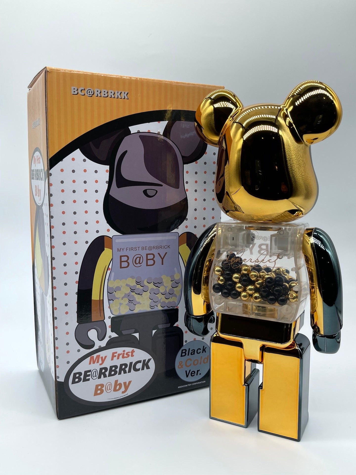 400% Bearbrick #13 - Black Gold – BearwithUs